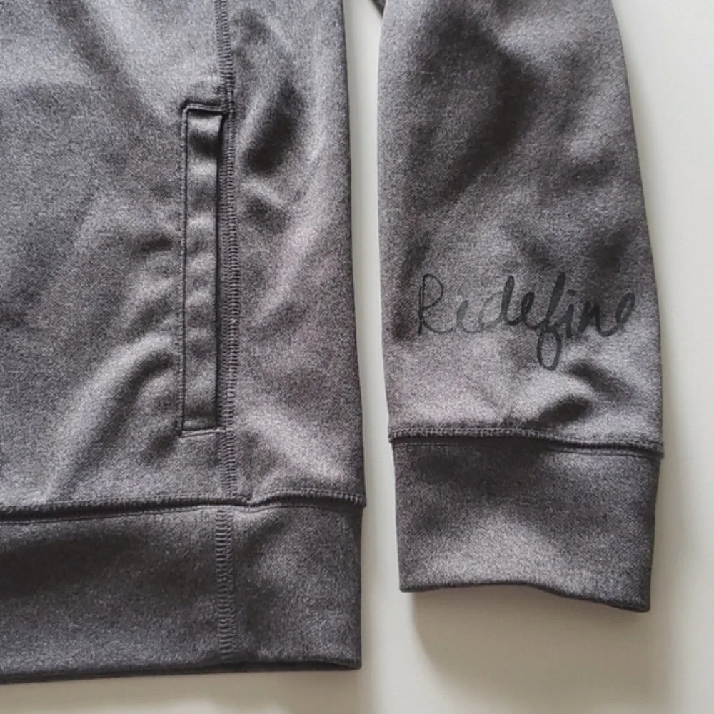 New Alo Yoga Charcoal Gray Full Zipper Track Jacket Coat